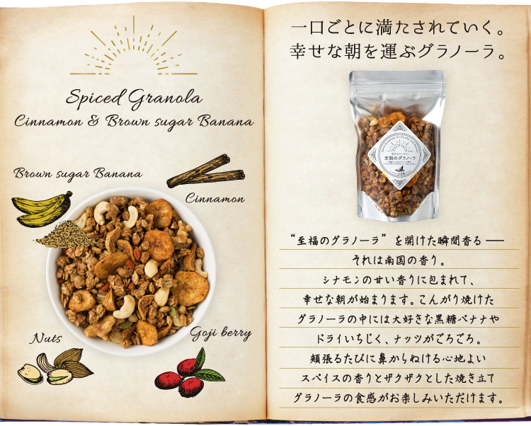 一口ごとに満たされていく。幸せな朝を運ぶグラノーラ。